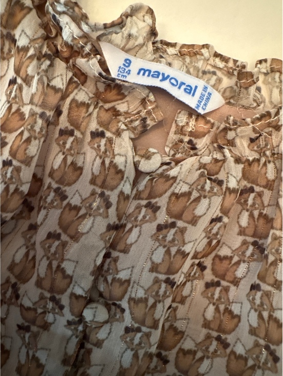 Mayoral Tops - Fox Print Peasant Top by Mayoral 9